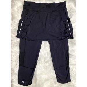 Women's Black Athleta Skirt Cropped Leggings: Size M
